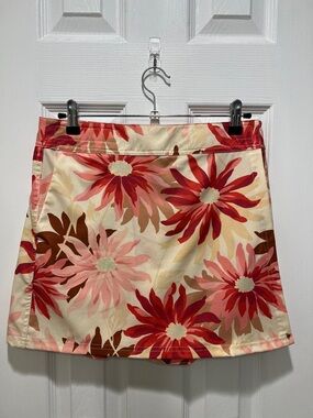 Ripskirt Wrap Skirt Length 1 with pockets, Retro Blooms print, size Small